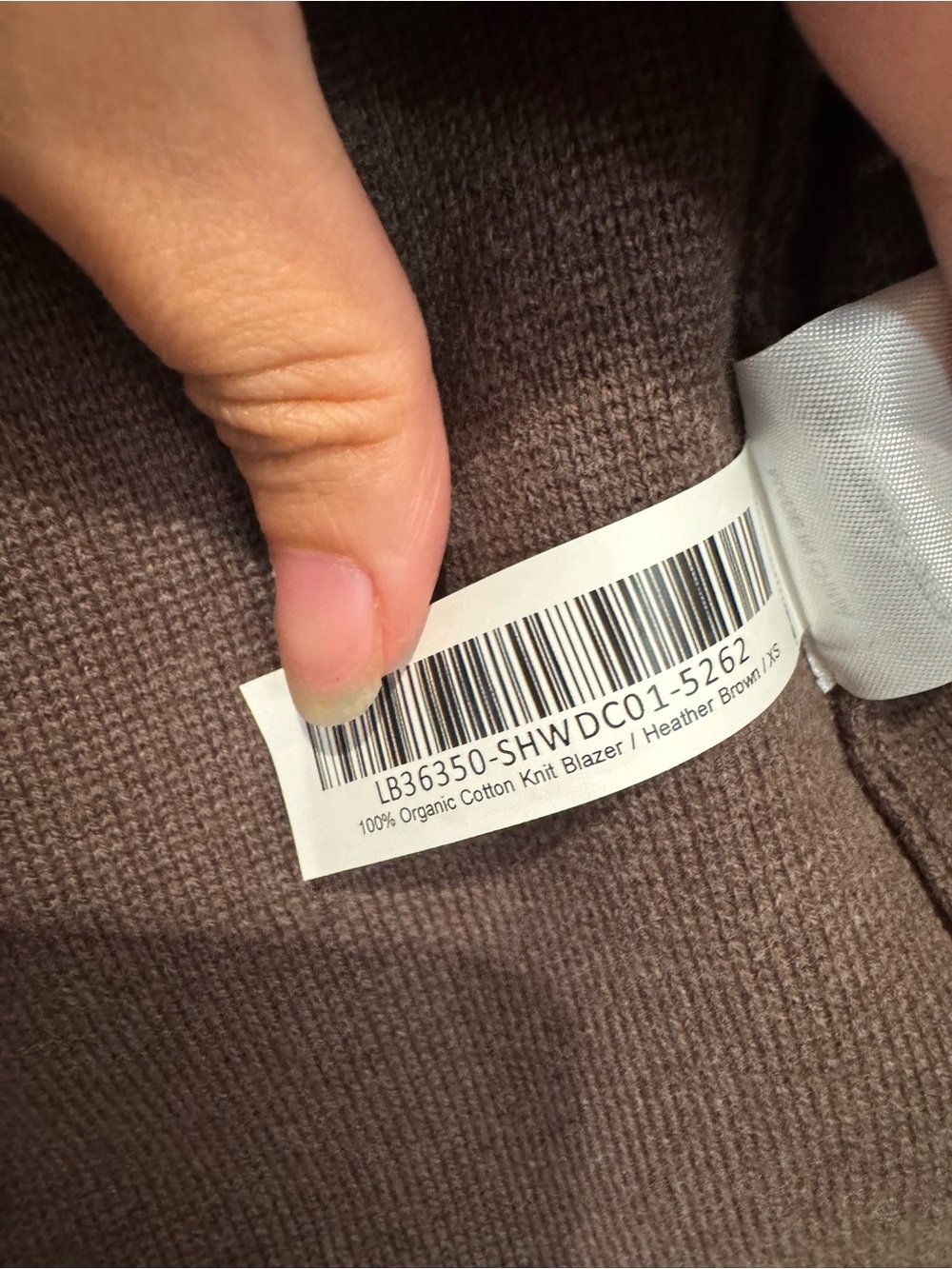 Quince 100% Organic Cotton Knit Blazer Heather Brown Open Front XS - Picture 6 of 8